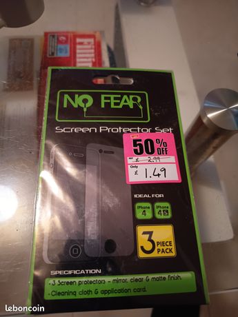 3 Films de protection d'écran iPhone 4/4S