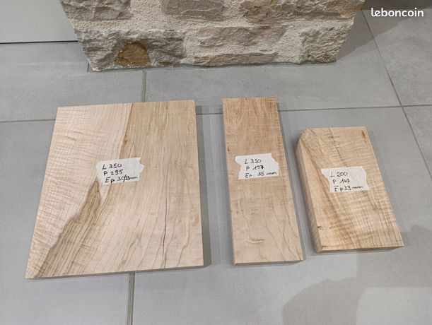 3 planches de frêne Français EP =30/35mm