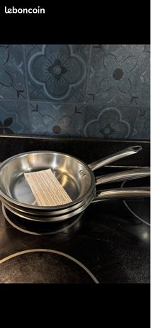 3 poeles inox induction