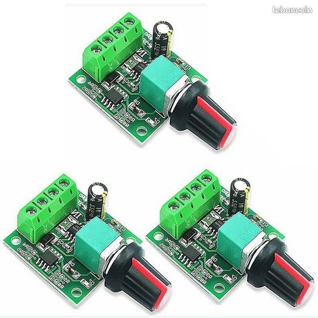 3 Régulateur de Vitesse PWM 1.8V à 15 V 2A 1803BK - Controleur de Vitesse de Moteur à Courant ContinuInterrupteur D'entrainement Réglable Avec Fusible à Récupération Automatique