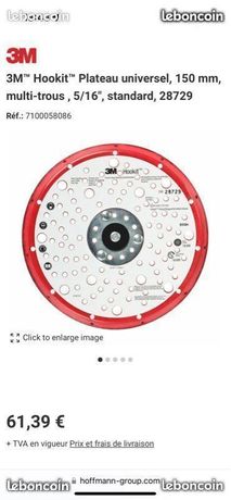 3M™ Hookit™ Plateau universel, 150 mm, multi-trous , 5/16″, standard, 28729