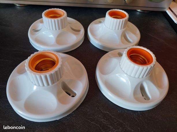 4 appliques mur plafond E27 vis