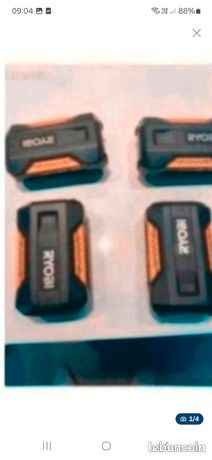 4 batteries lithium RYOBI 36 V2ahneuf