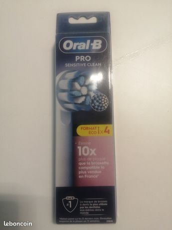 4 brossettes oral b pro sensitive clean en suivie