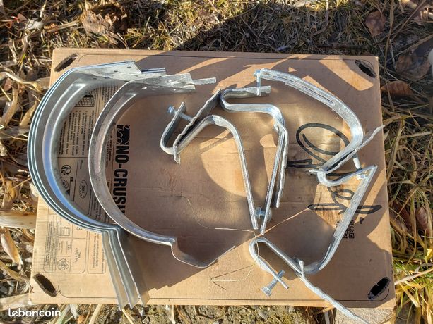 4 crochets et support pour gouttière bac acier