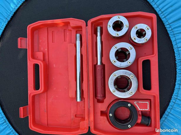 4 filières à tube en acier 1/2" 3/4" 1" 1-1/4" jeu de tarauds de tuyau jeu d'outils de coupe pour plombiers