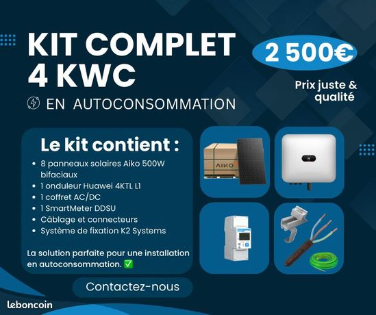 4 kwcLes Meilleurs Kits Solaires 500Wc Panneaux Haut Rendement pour Autoconsommation⁮⁭⁭⁢​⁫⁯‍⁠⁭⁫⁠⁠⁠⁪