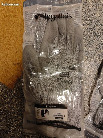 4 paires de gants anti coupure legallais taille 10