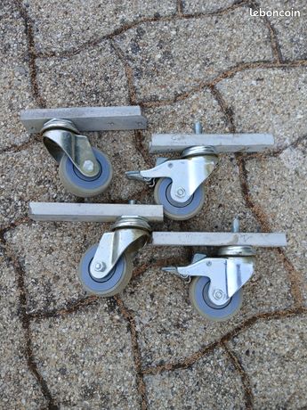 4 roulettes guitel pour charriot