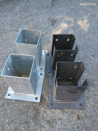 4 supports de poteau à fixer