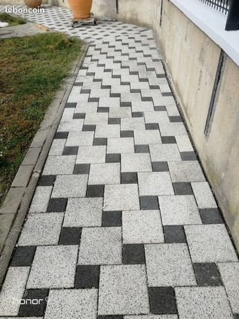 40m2 pavé 20x20 et 10x10