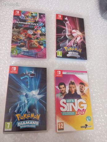4 boites vides jeu Switch