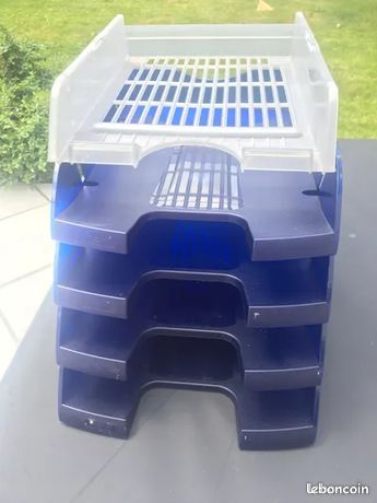 5 bannettes de rangement pour bureau