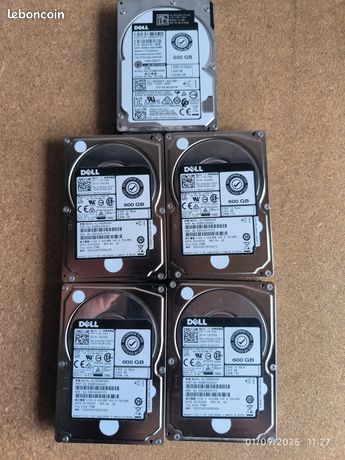 5 disque Dell SAS 2.5" 600go