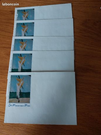 5 enveloppe décorées St Marc sur mer. Envoi gratuit
