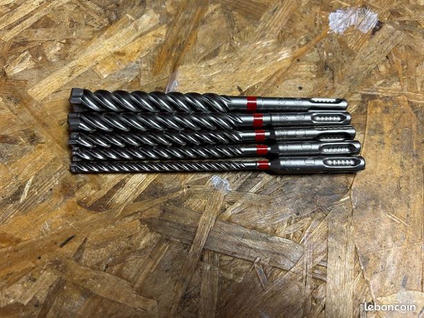 5 forets HILTI béton armé TE-CX ( diamètre 6-8-10-12-14 )