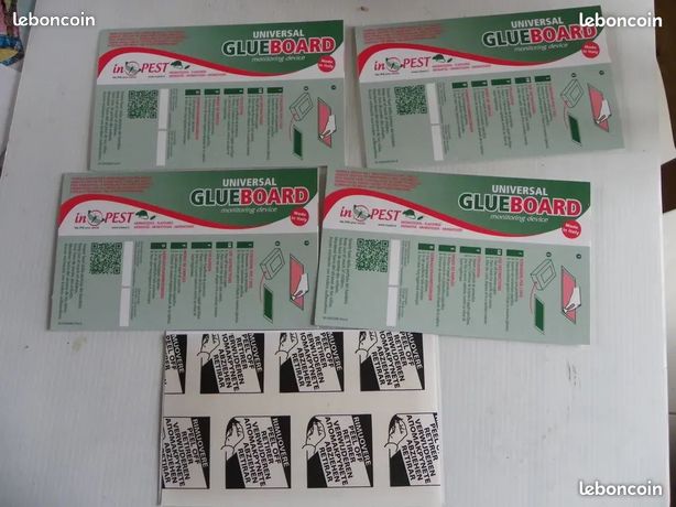 5 Plaques Glu Souris et Insectes discret et polyvalent UNIVERSAL GLUEBOARD