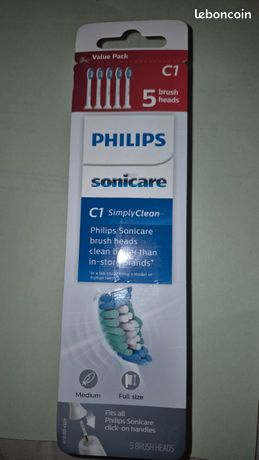 5 recharges têtes de brosse électrique philips sonicare C1 neuves scellés