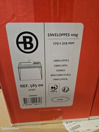 500 enveloppes 100g A4
