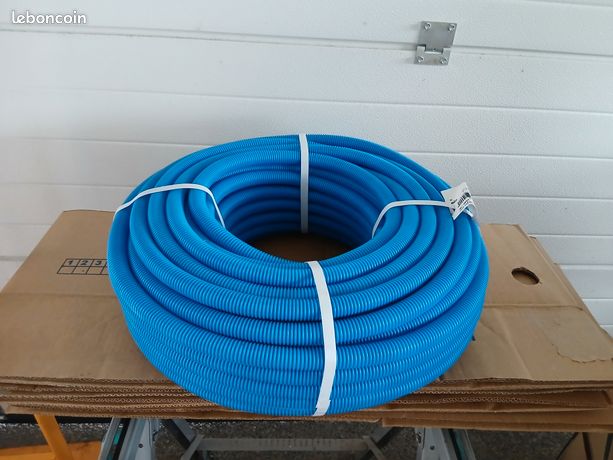 50m Couronne tube PER gainé bleu Ø12