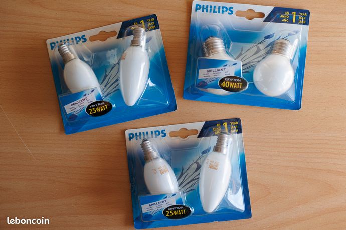 6 ampoules à visser E14 et E27