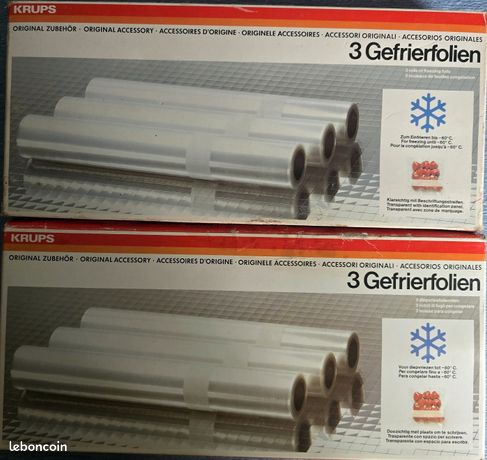 6 rouleaux congélation Krups + 1 rouleau pour thermosoudeuses ttes marques