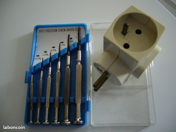 6 tournevis + multiprises 4 e