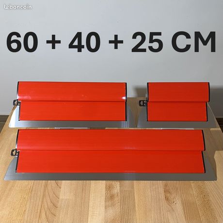 60 + 40 + 25 CM Lot de 3 lames pour lissage d'enduit sur placo BA13 / Ratissage / Plaque de plâtre / Couteaux type Parfait'Liss / Spatule souple a enduire finition lisse peinture | Studio - Paris