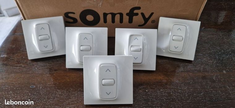 60x Bouton inverseur filaire SOMFY inis 80x 80 pour volets roulants NEUF
