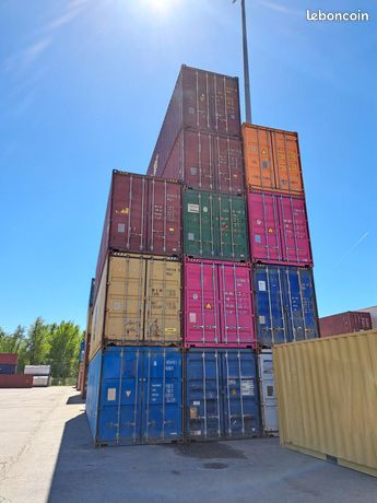 63- CONTAINER MARITIME - VISIBLE ET DISPONIBLE SUR DEPOT - 20 PIEDS (6m) D'OCCASION ETANCHE