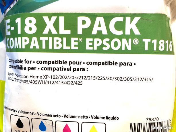 7 cartouches jet d'encre e-18xl pack compatible epson t1816