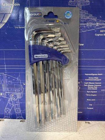 7 clés coudée 4-10 ribe Norauto