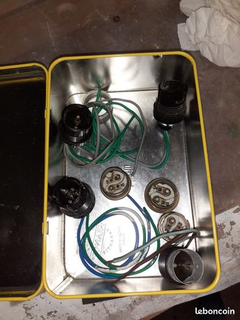 7 douilles baillonette b 22 plastic/laitons