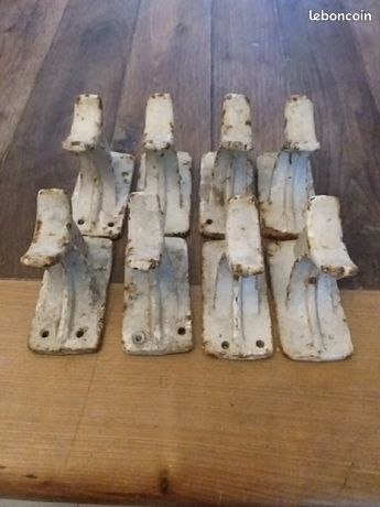 8 paires de pieds de radiateur en fonte