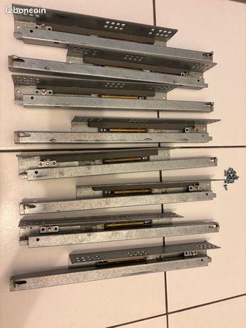 8 Rails de tiroir avec Amortisseur IKEA