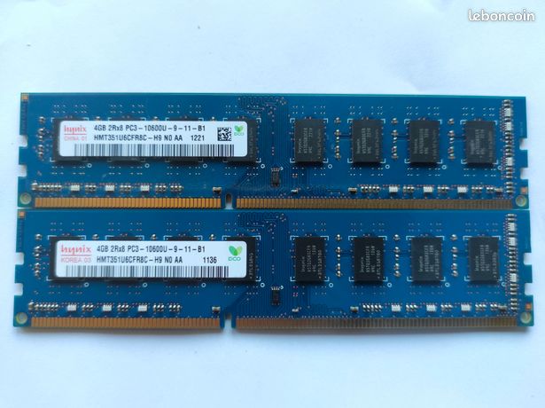 8go de Ram Hynix 8Go 2 x 4Go Pc3-10600U