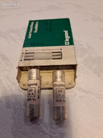 9 cartouches fusibles à percution 14x51 LEGRAND 500v