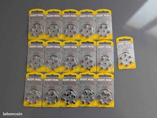 96 Piles Rayovac Extra Taille 10