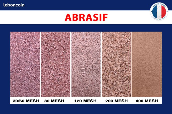 Abrasifs pour aerogommeuse sableuse