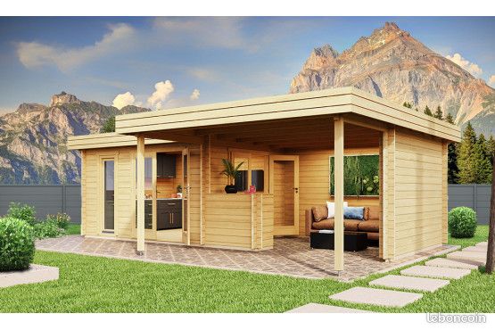 Abri de jardin LUXEMBOURG 44 mm 116m + 182m