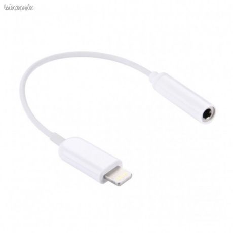 Adaptateur écouteur Lightning iPhone vers Jack 3.5mm AGAIN MFi