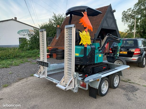 Affaire pelle +remorque porte engins