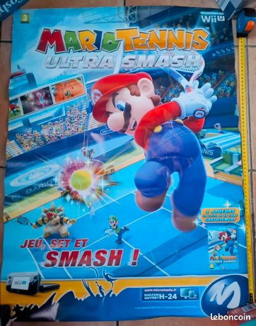 Affiche publicitaire Micromania Wii U Mario Tennis Ultra Smash