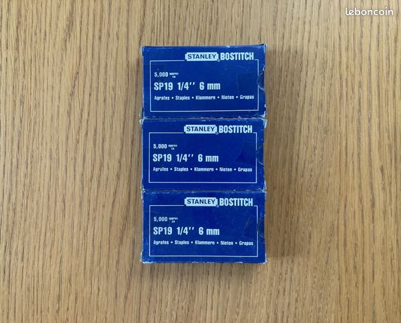 Agrafes Stanley SP19 1/4" 6mm