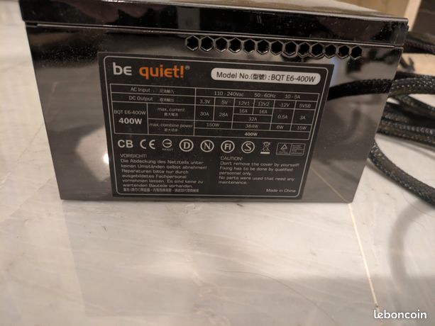 Alim pc be quiet 400w
