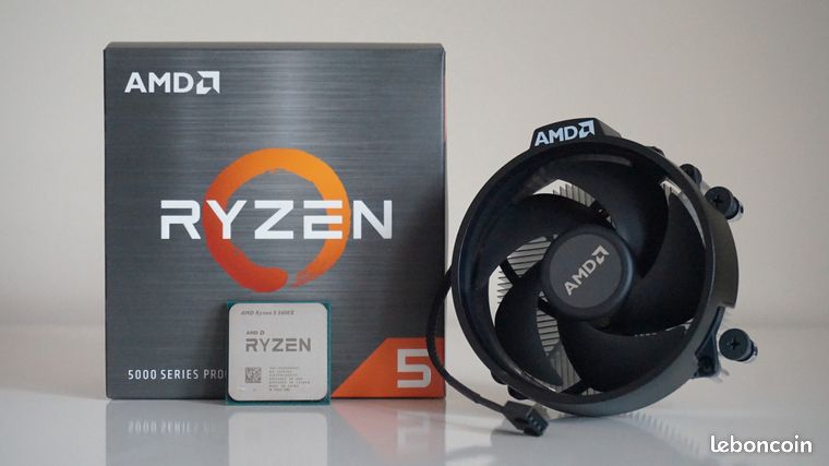 AMD Ryzen 5 5600X Processeur 6 Coeurs/12Threads 65W TDP Socket AM4 Cache 35Mo jusqu'à 4.6 GHz Fréquence Boost Ventilateur wraith Stealth