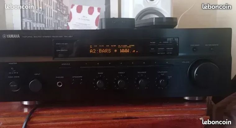 Ampli tuner YAMAHA RX 497 noir rds avec entrée phono +recepteur bluetooth