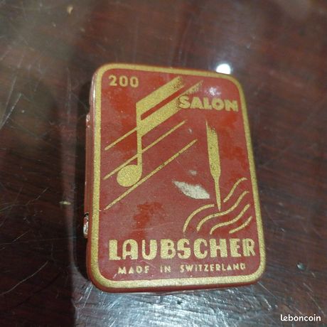 Ancienne boite d'aiguilles son fort Laubscher salon phonographes gramophones 200 aiguilles comme neuves