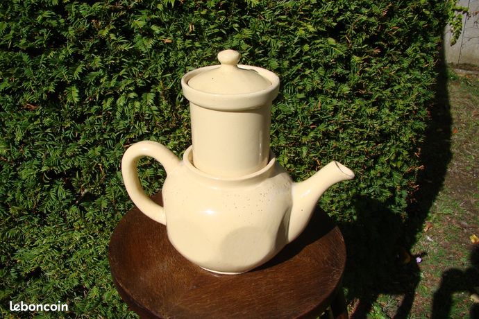 Ancienne cafetière à filtre en grès - années 1930