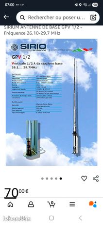 Antenne cibi sirio GVP 1/2
